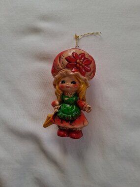 Vintage Frankel Christmas Blow Mold Figurine Ornament
